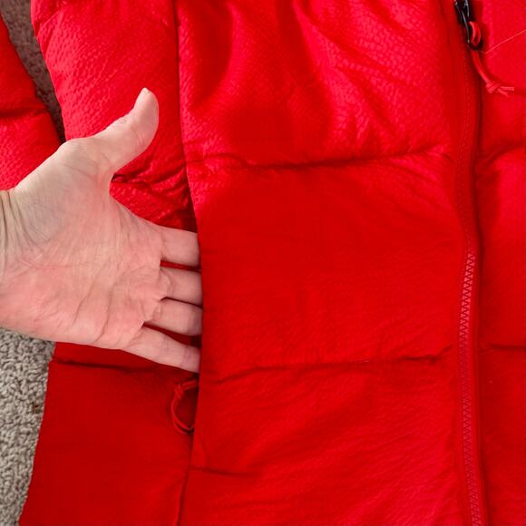 North Face TNF Dreamer Parkina 600 Down Winter Jacket Coat Red New sz medium - Picture 9 of 16